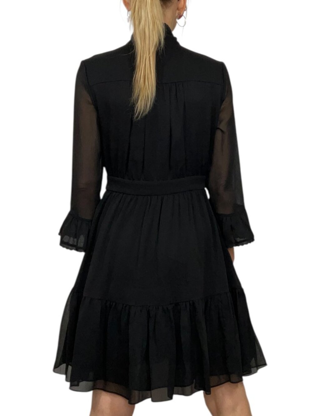 Kate Spade Sequins Cherries Shirtdress 4 Black Mini - Picture 3 of 16